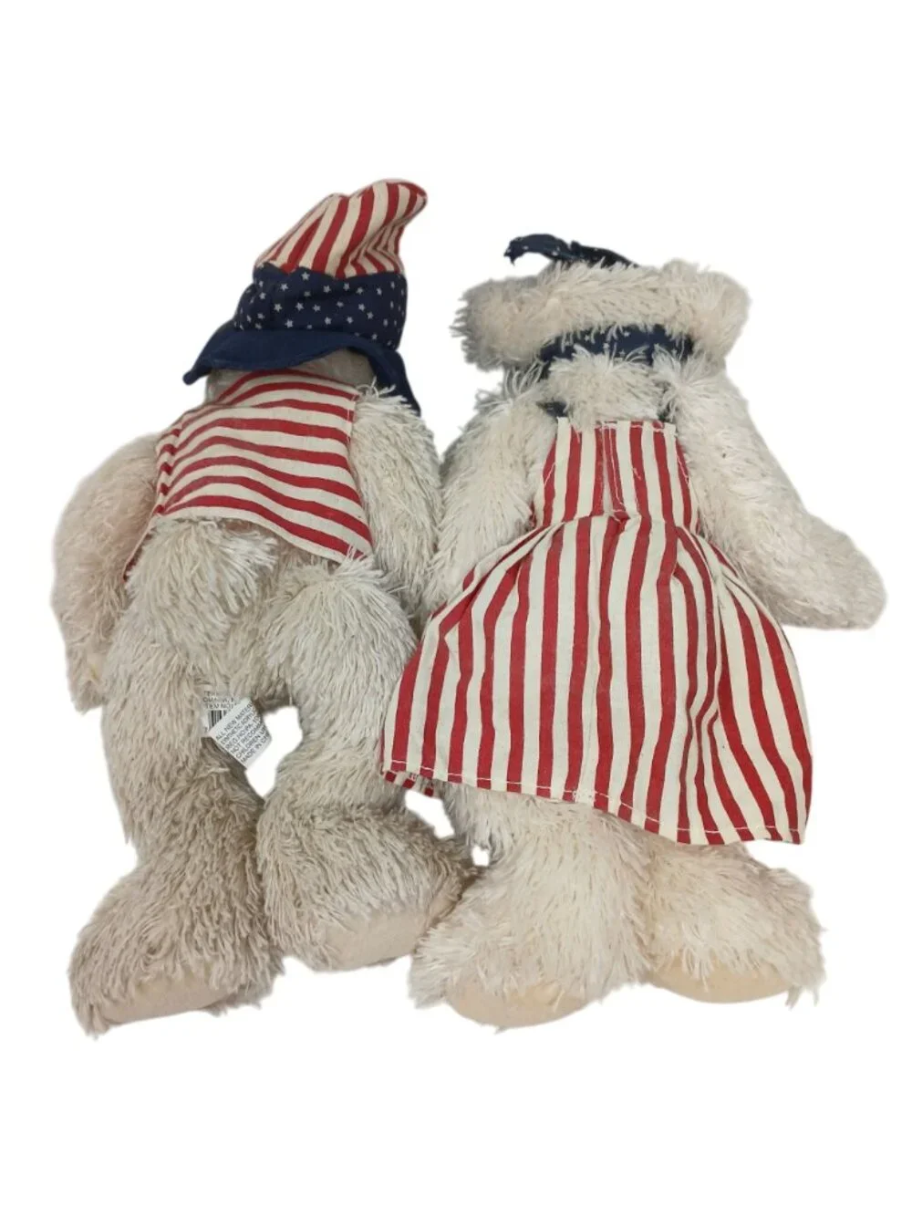 2 Patriotic Terrys Village Plush Bear Americana Outfit Flags Anthropomorphic #S1